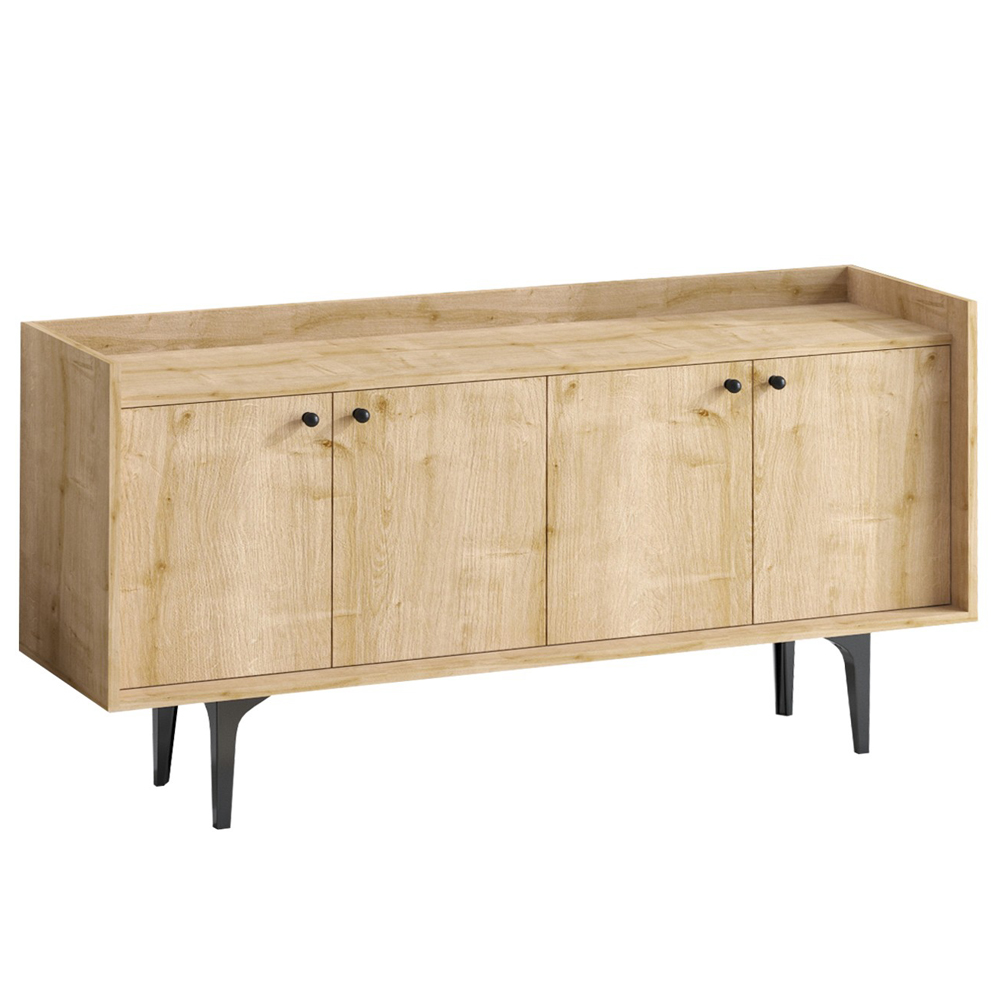 Navira Wooden Sideboard with Black Legs in Sapphire Oak