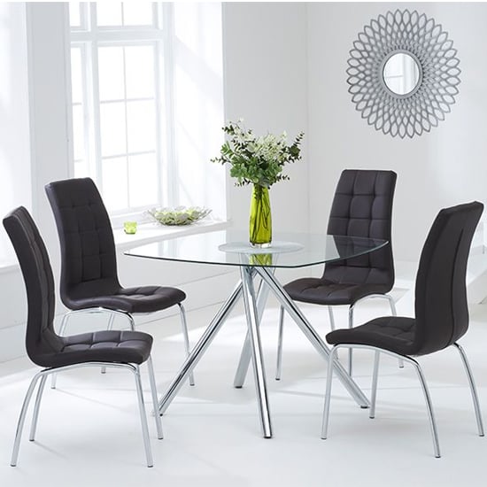 Square Glass Dining Table For 4 / Their beauty is one of the reasons