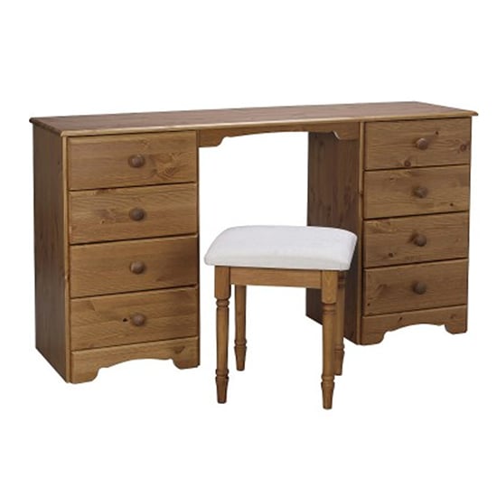 Product photograph of Naxos Wooden Dressing Table And Stool In Cherry from Furniture in Fashion