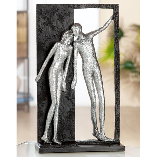 Nearby Poly Design Sculpture In Antique Silver_1