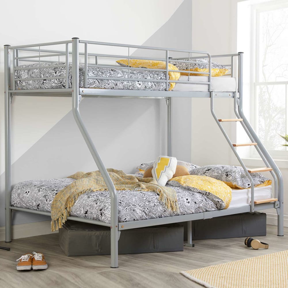 Neasa Metal Bunk Bed In Silver