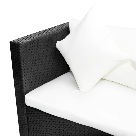Neath Rattan 4 Piece Garden Lounge Set With Cushions In Black