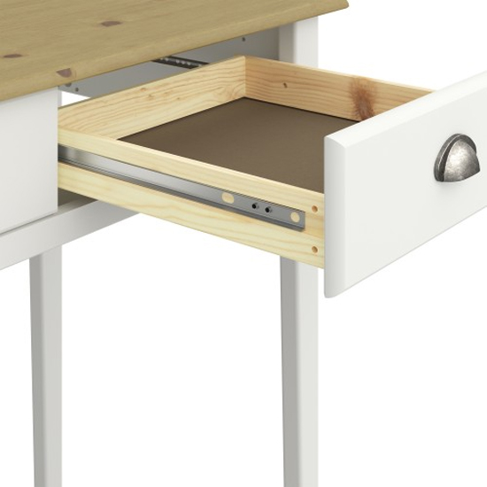 Nebula Wooden Study Desk In White And Pine