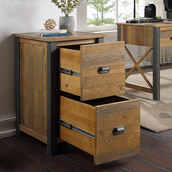 Nebura Wooden Filing Cabinet In Reclaimed Wood_2