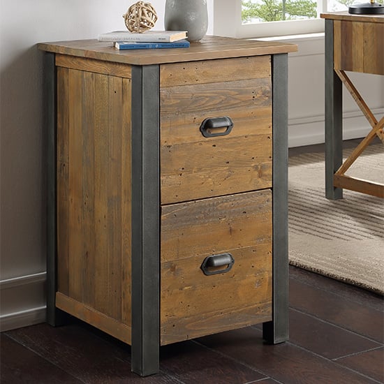 View Nebura wooden filing cabinet in reclaimed wood