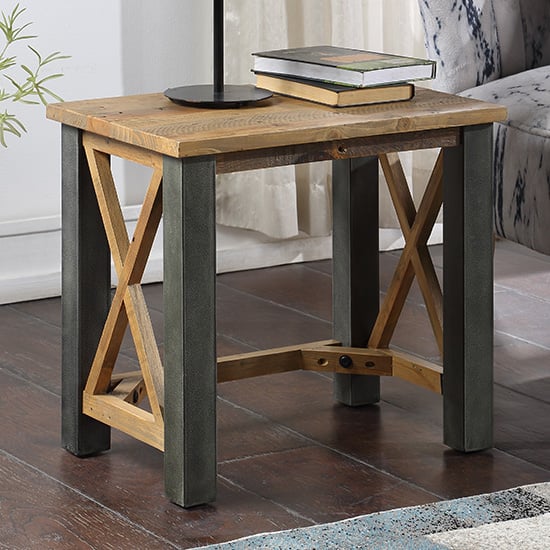 Nebura Wooden Side Table In Reclaimed Wood_1