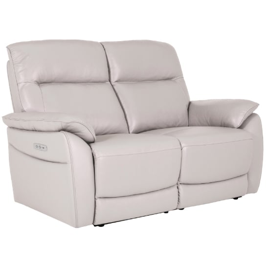 Read more about Neci leather electric recliner 2 seater sofa in cashmere