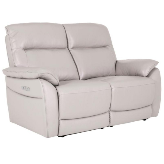 Read more about Neci leather fixed 2 seater sofa in cashmere