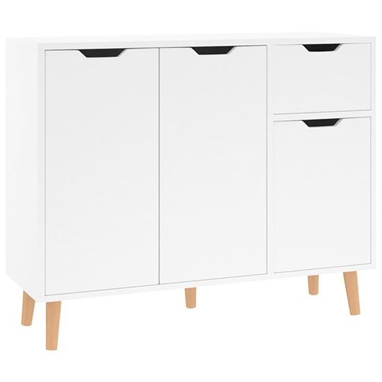 Nedra High Gloss Sideboard With 3 Doors 1 Drawer In White_2
