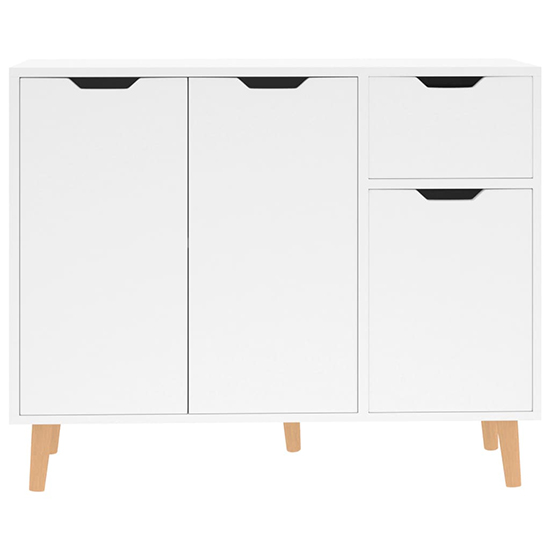 Nedra High Gloss Sideboard With 3 Doors 1 Drawer In White_4
