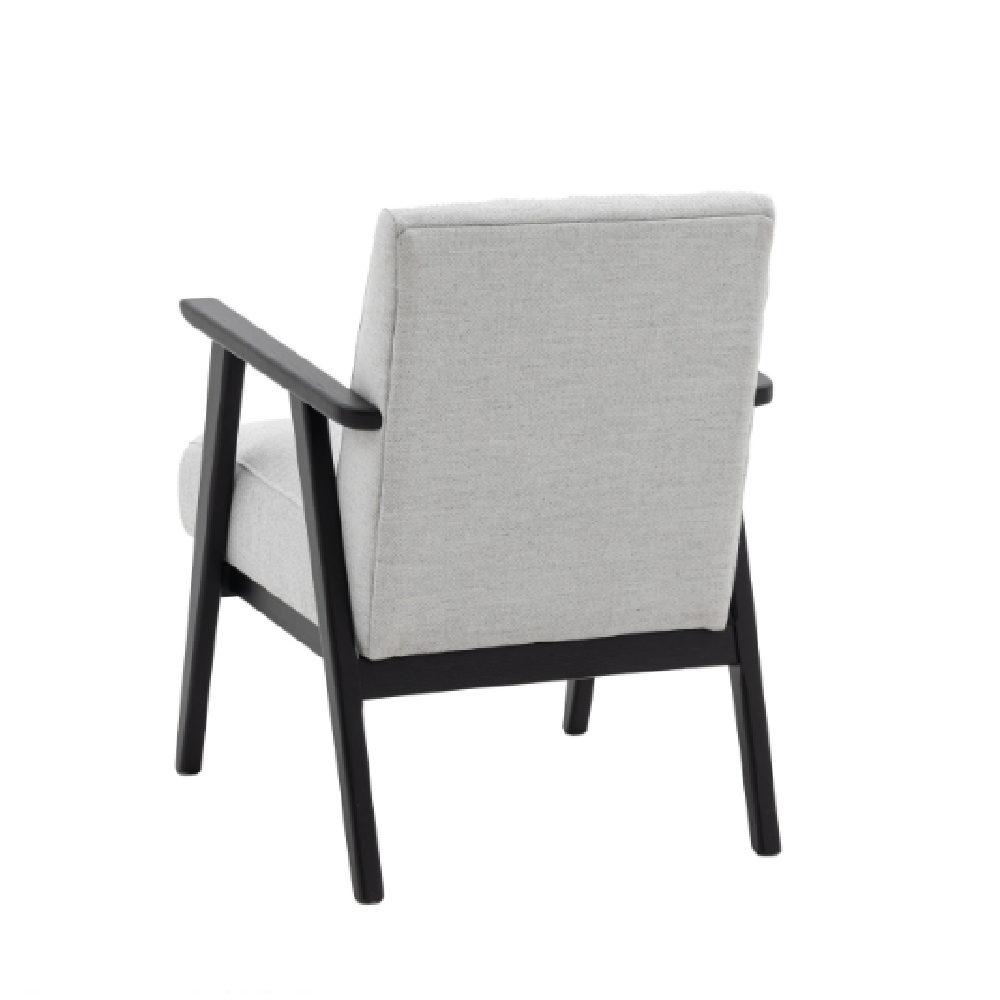 Neelan Fibre Armchair With Wooden Legs In Stone