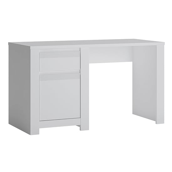 Read more about Neka wooden 1 door 1 drawer computer desk in alpine white