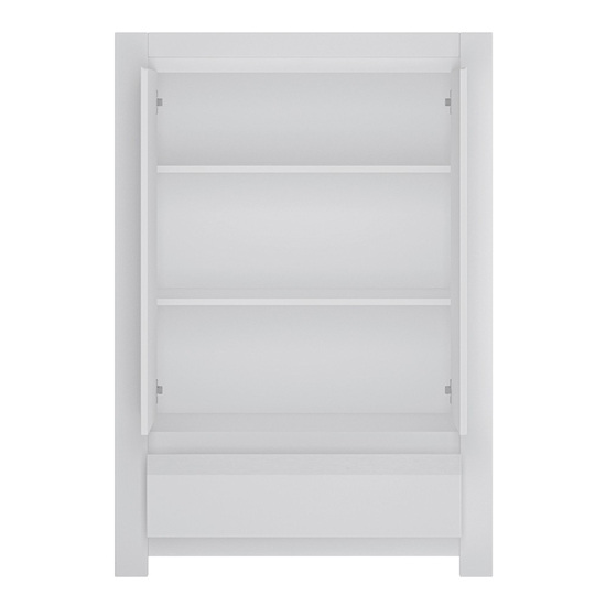 Neka Wooden 2 Doors 1 Drawer Storage Cabinet In Alpine White_2