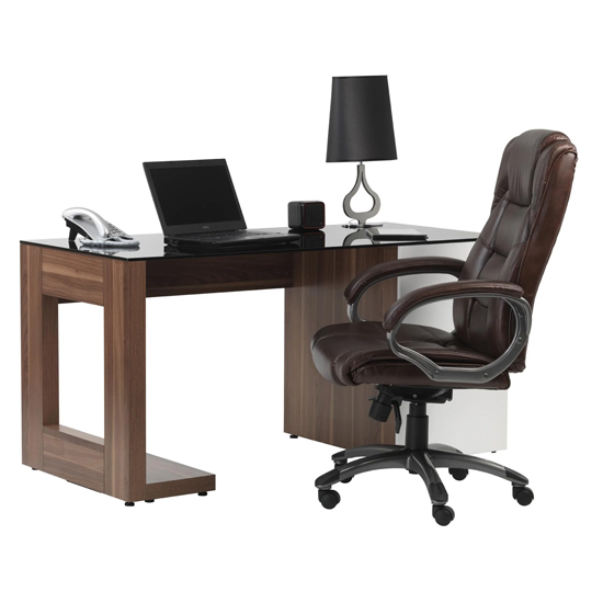 Nekton Leather Home And Office Executive Chair In Brown_4
