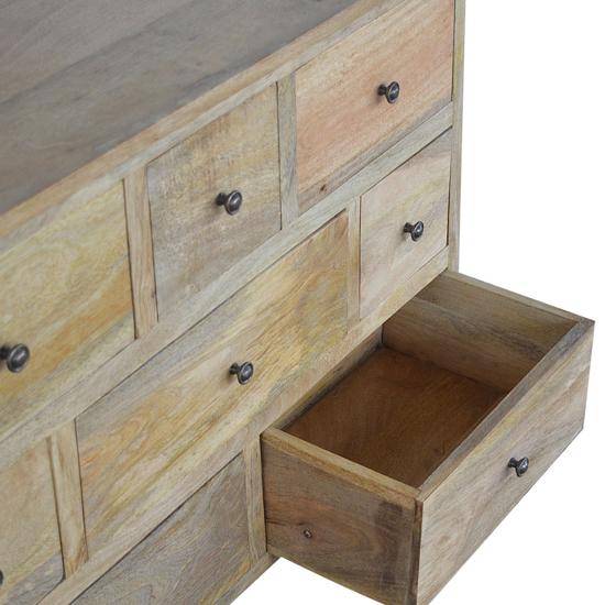 Neligh Wooden Chest Of Drawers In Natural Oak With 8 Drawers