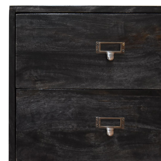 Neligh Wooden Filing Cabinet In Ash Black With 4 Drawers_3