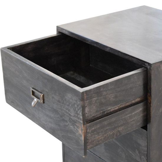 Neligh Wooden Filing Cabinet In Ash Black With 4 Drawers_4