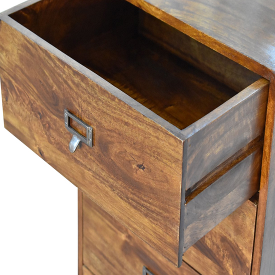 Neligh Wooden Filing Cabinet In Chestnut With 4 Drawers_3
