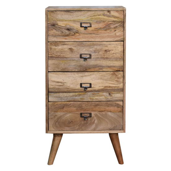 Neligh Wooden Filing Cabinet In Oak Ish With 4 Drawers_2