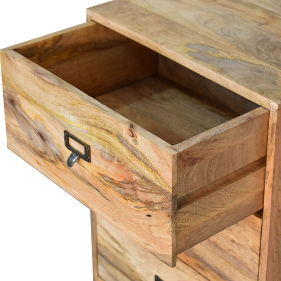 Neligh Wooden Filing Cabinet In Oak Ish With 4 Drawers_3