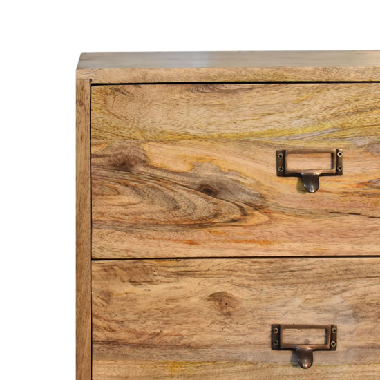 Neligh Wooden Filing Cabinet In Oak Ish With 4 Drawers_4