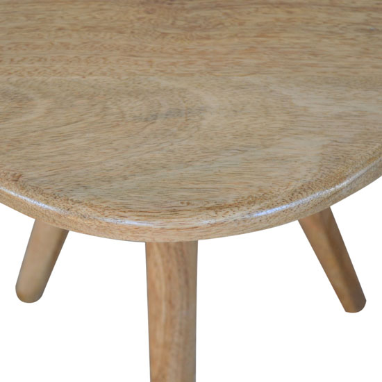 Neligh Wooden Round Tripod Stool In Natural Oak Ish Furniture in Fashion