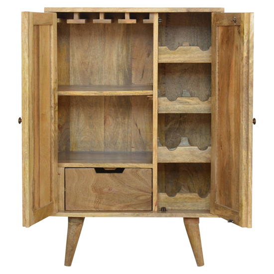 Neligh Wooden Wine In Natural Oak Ish With 2 Doors FiF