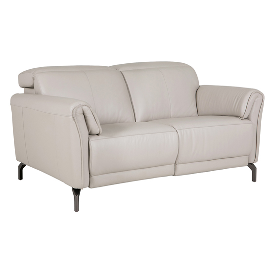 Product photograph of Nellie Leather Fixed 2 Seater Sofa In Cashmere from Furniture in Fashion