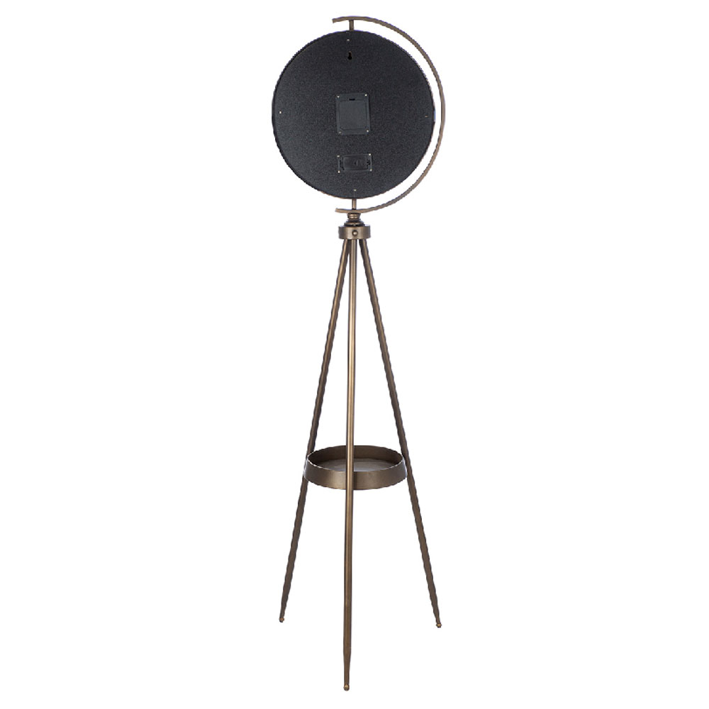 Nelzio Metal Heritage Table Clock in Antique and Copper