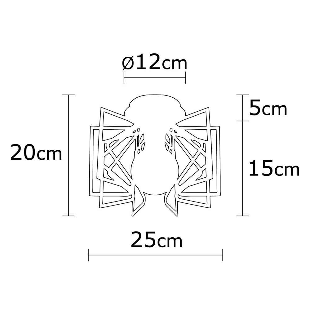 Nemrut Metal Geometric Semi-Flush Ceiling Light in Black