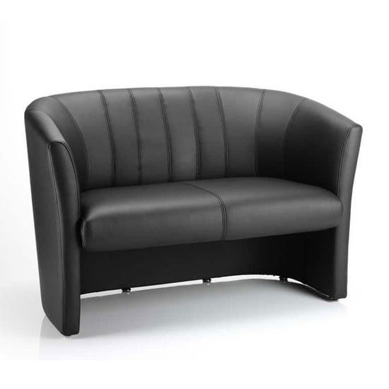 Photo of Neo leather twin tub chair in black