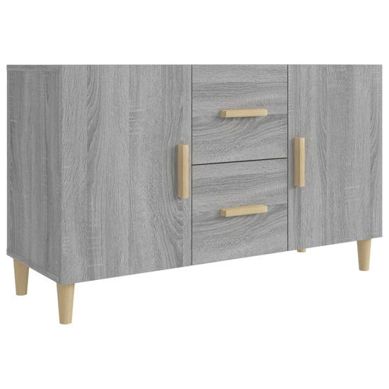 Neola Wooden Sideboard With 2 Door 2 Drawer In Grey Sonoma Oak_3