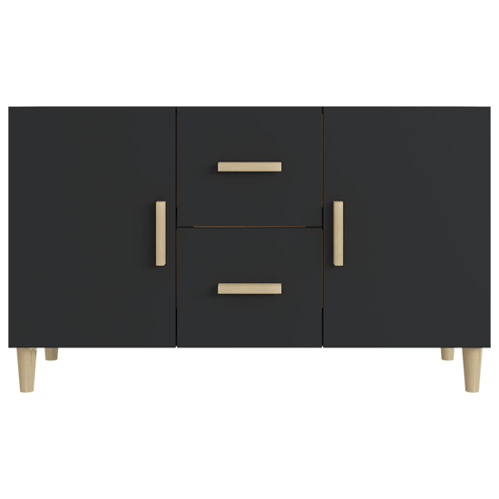 Neola Wooden Sideboard With 2 Doors 2 Drawers In Black_4