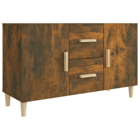 Neola Wooden Sideboard With 2 Doors 2 Drawers In Smoked Oak_3