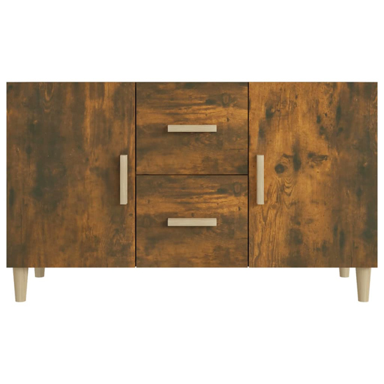 Neola Wooden Sideboard With 2 Doors 2 Drawers In Smoked Oak_4