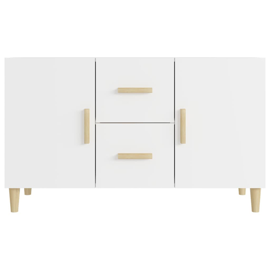 Neola Wooden Sideboard With 2 Doors 2 Drawers In White_4