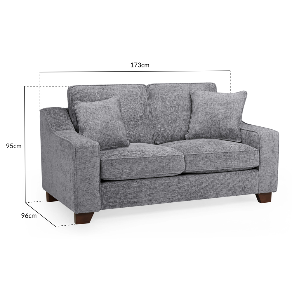 Nepean Fabric 2 Seater Sofa In Slate