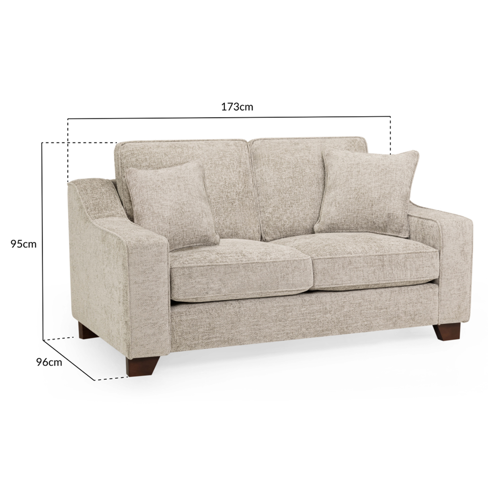 Nepean Fabric 2 Seater Sofa In Stone