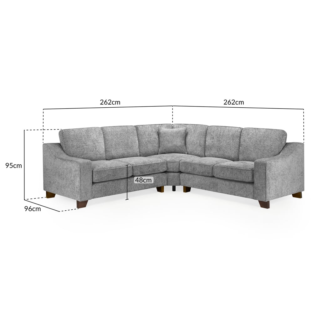 Nepean Fabric Corner Sofa In Slate