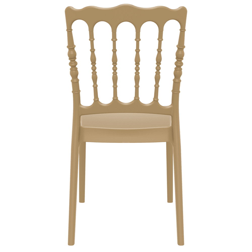 Nepean Gold Outdoor Polypropylene Stacking Side Chairs In Pair