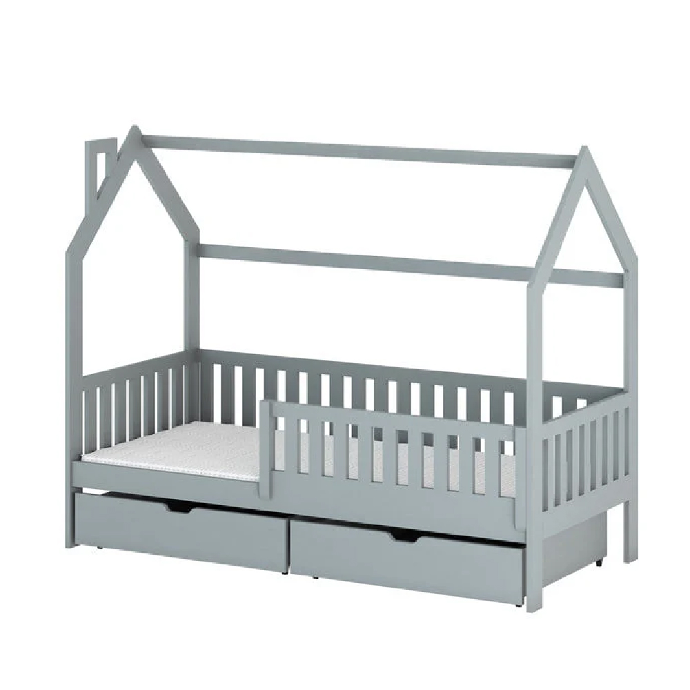 Nepean Wooden Day Bed With Foam Mattress In Grey