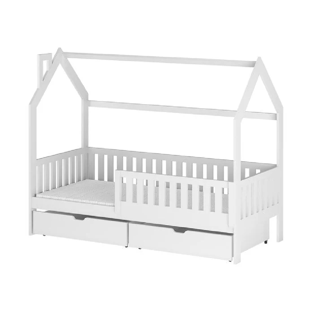 Nepean Wooden Day Bed With Foam Mattress In Matt White
