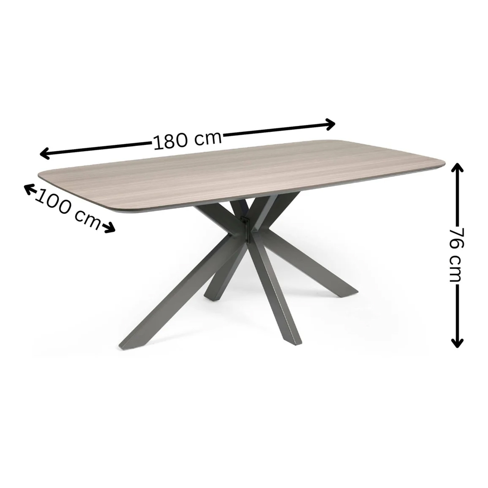 Nepean Wooden Rectangular Dining Table - Taupe