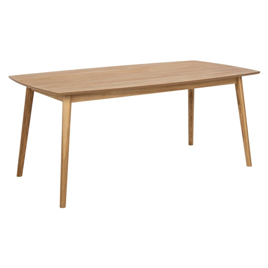 Nephi Rectangular 180cm Wooden Dining Table In Oak