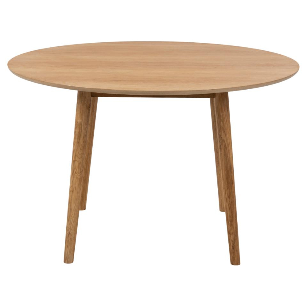 Nephi Wooden Round Dining Table In Oak