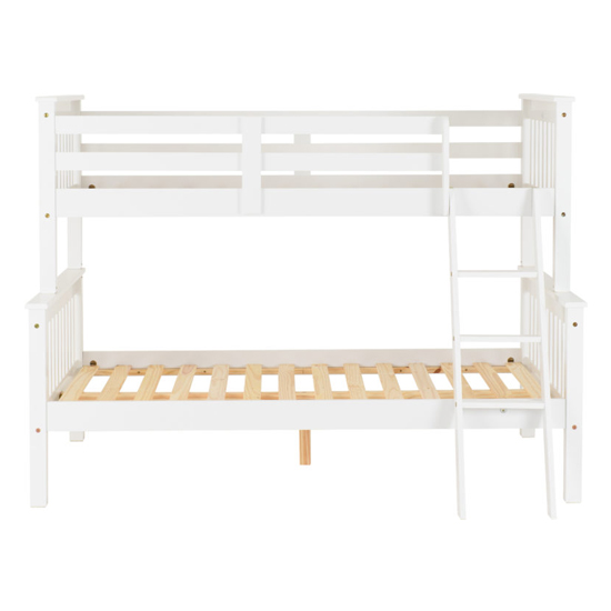 Nevada Wooden Triple Sleeper Bunk Bed In White_4