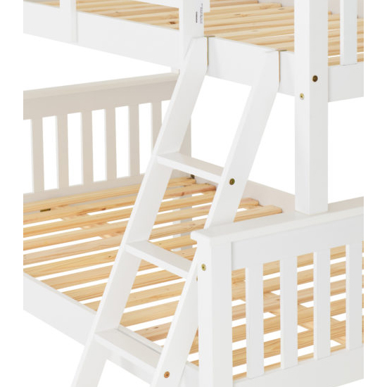 Nevada Wooden Triple Sleeper Bunk Bed In White_6