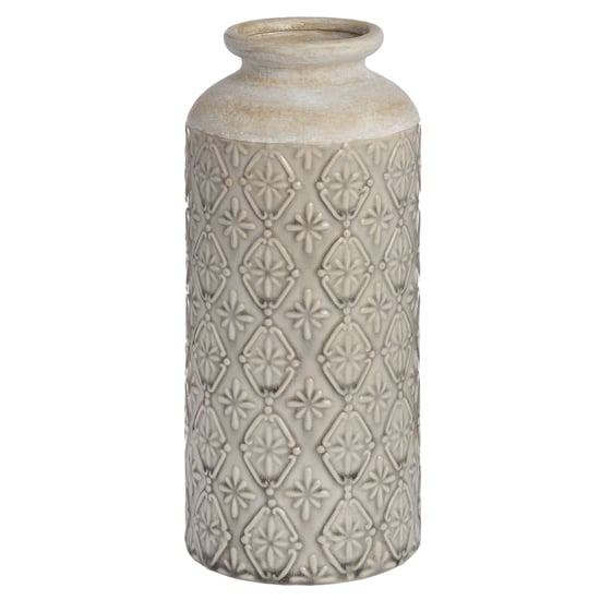 Neria Ceramic Large Decorative Vase In White_2