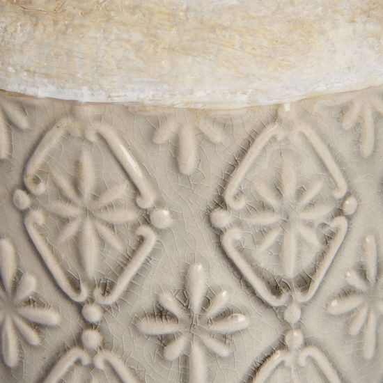Neria Ceramic Large Decorative Vase In White_3