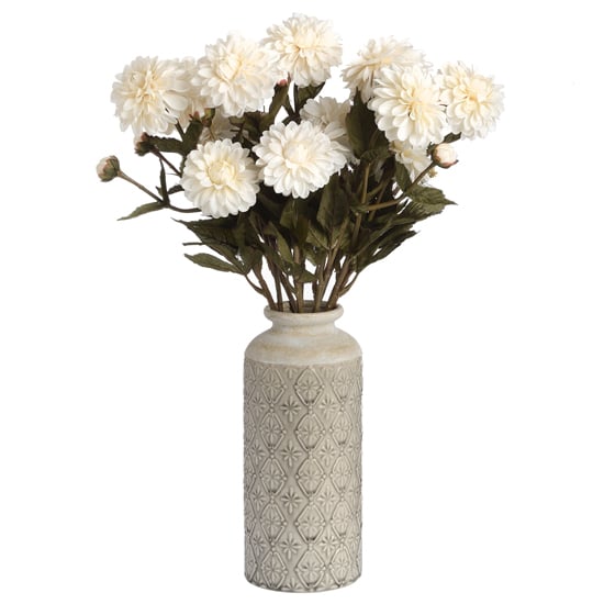 Photo of Neria ceramic large decorative vase in white